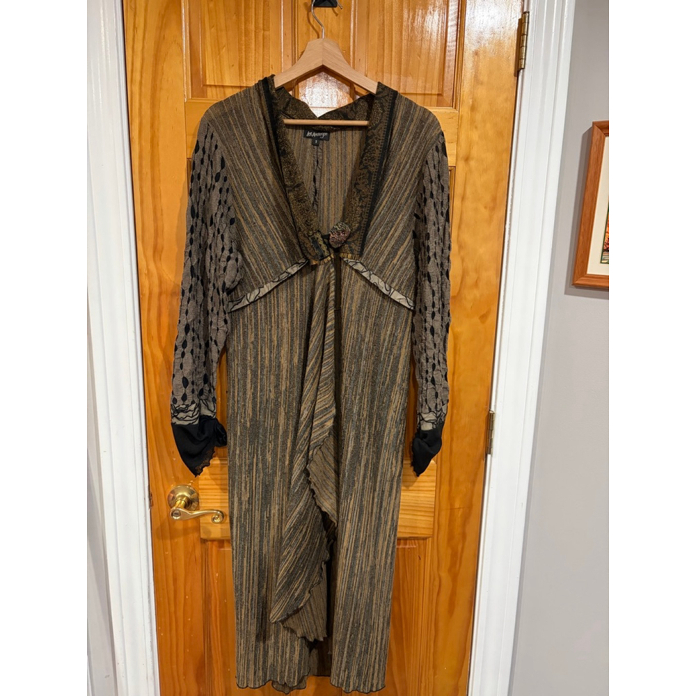 Lee Andersen Artwear Waterfall Cardigan Duster Jacket Boho Lagenlook Women’s